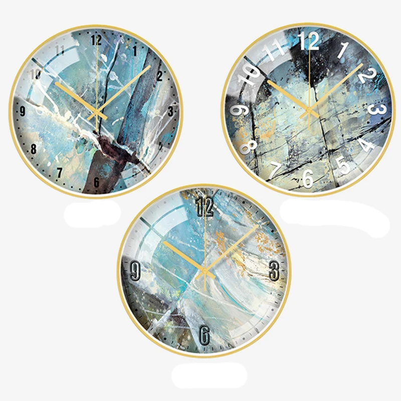 New 3D Wall Clock Abstract Marble Digital Modern Design Luxury 12/14inch Watch For Home Decor Silent Duvar Saati | Дом и сад