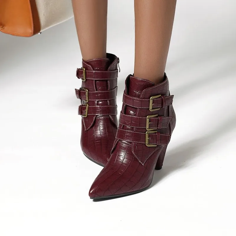 Женские ковбойские ботинки на высоком каблуке с острым носком|Женские