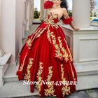 Красное вечернее платье Exquiaite с сердечком, с золотистой аппликацией для выпускного вечера, бальное платье для вечеринки в стиле знаменитостей, праздничное платье