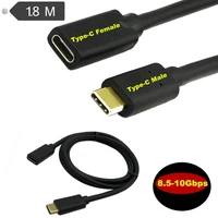 gold plated usb type c extension cable male to female usb c extender cord usb 3 1 type c fast charging