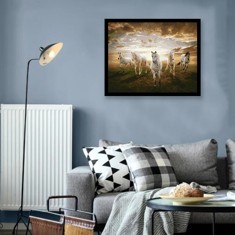 Краска по номерам наборы для взрослых DIY Рисование на холсте краска