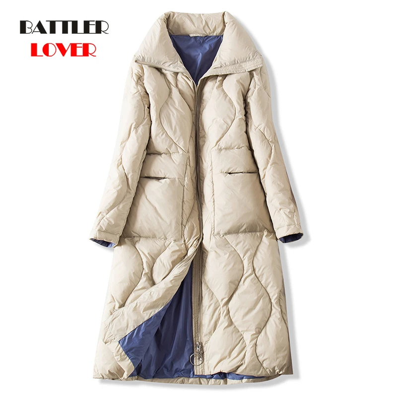 

2020 New Women Down Coat 100% Ultra Light White Duck Down Winter Jacket Women Coats Female Long Casual Warm Down Parka Outerwear