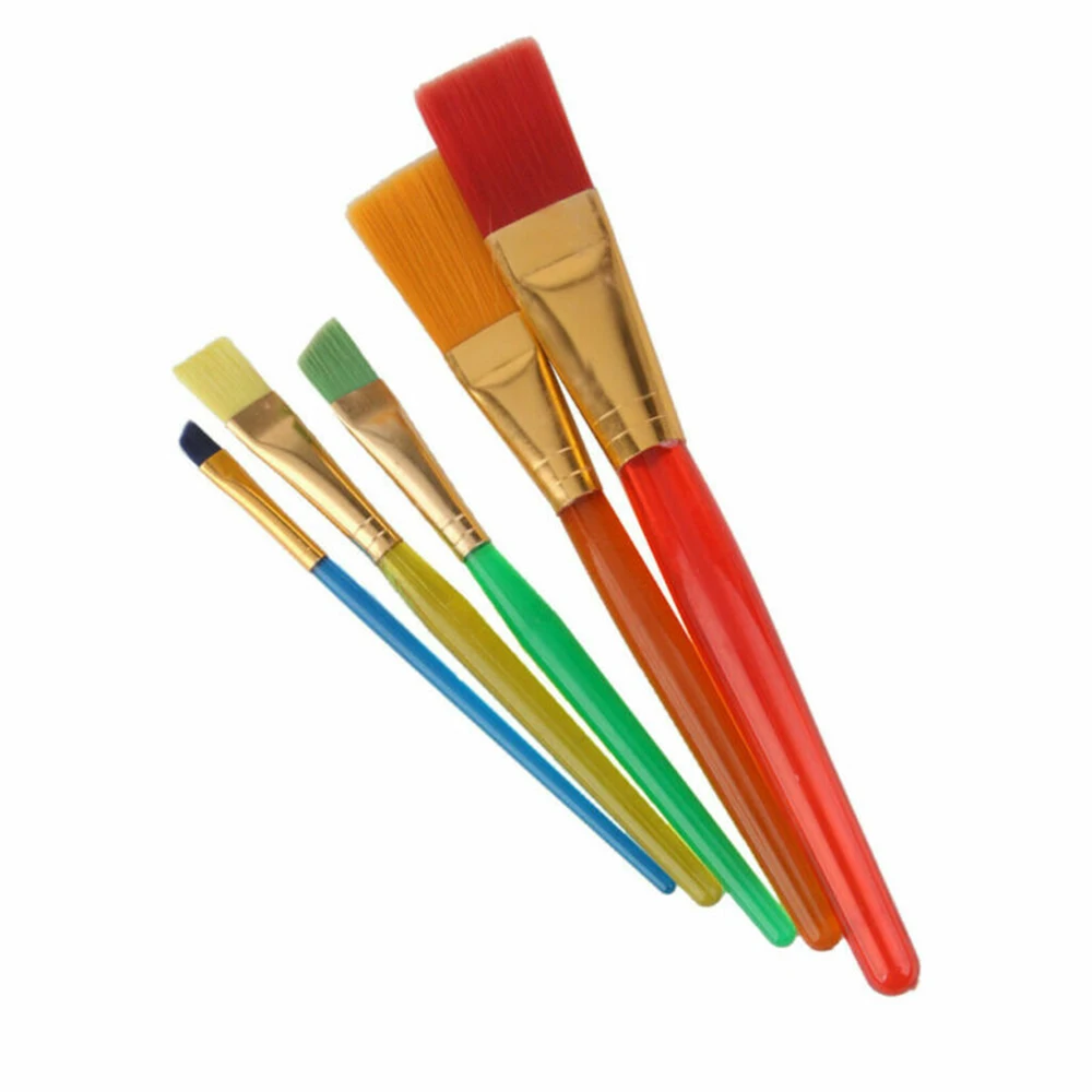 

Plastic Paint Brushes Accessories Nylon Hair Assorted Sizes Small Large