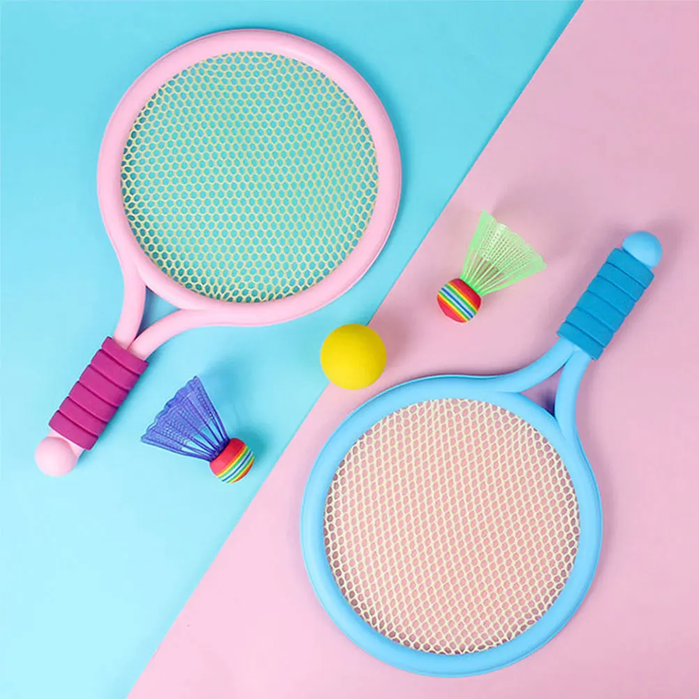 

Tennis Racket Set Training Portable Outdoor Sports Lightweight Beginner For Kids Beach Toy Indoor With 2 Balls Funny Durable