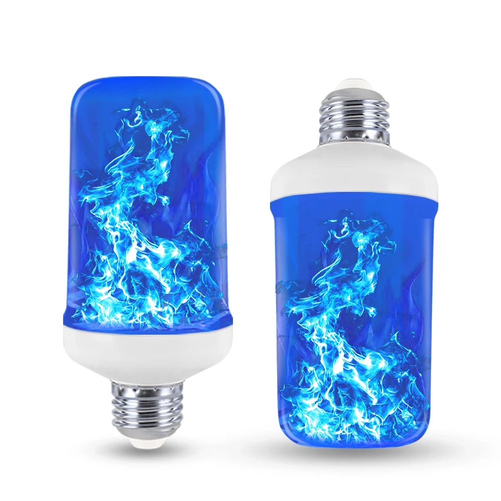 

E27 LED Flame Lamps 9W 15W 85-265V 4 Modes Ampoule LED Flame Effect Light Bulb Flickering Emulation Fire Light Yellow/Blue Flame