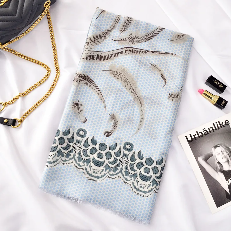 Шарф с этническим принтом KYQIAO Женский Винтажный Длинный шарф кисточками в