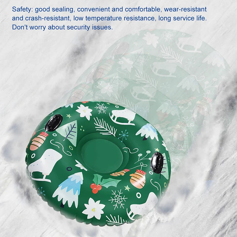 

Kids Christmas Gift Inflatable Ski Ring Winter Toy Thickened Inflatable Ski Rings High Elastic Outdoor Sports Skiing Accessories