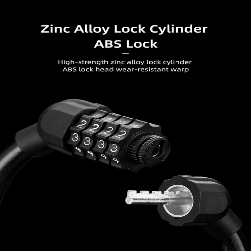 

New bike lock bicycle 4 digit code anti-theft Cord Cable Lock Tough Security Steel Wiring Tough Security Portable Bicycle Lock