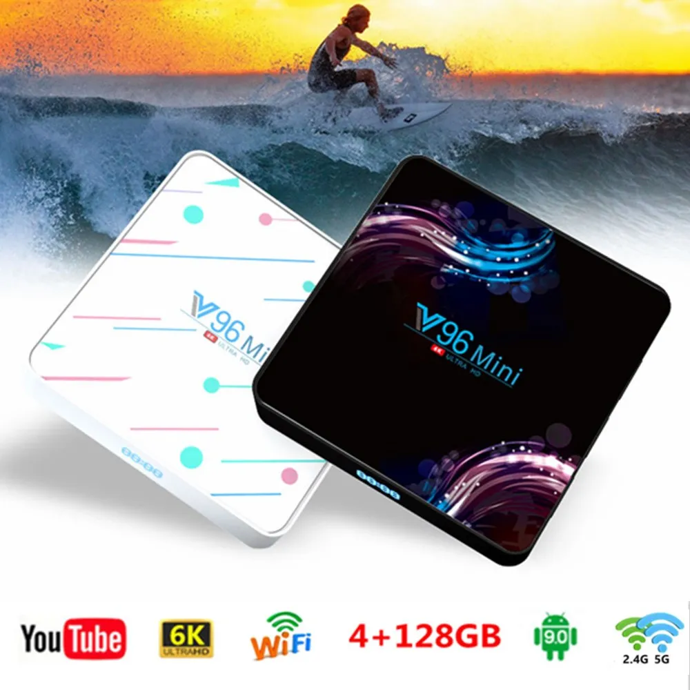 V96Mini TV Box Android 9.0 4G 32GB 64GB Support 6K Youtube Google Play 3D Video Allwinner H6 Smart Set Top Box 2021 Media Player