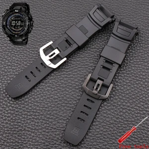 Ремешок силиконовый для Casio PRG-130YPRW-1500YJ, мужской водонепроницаемый спортивный браслет, аксессуары для часов