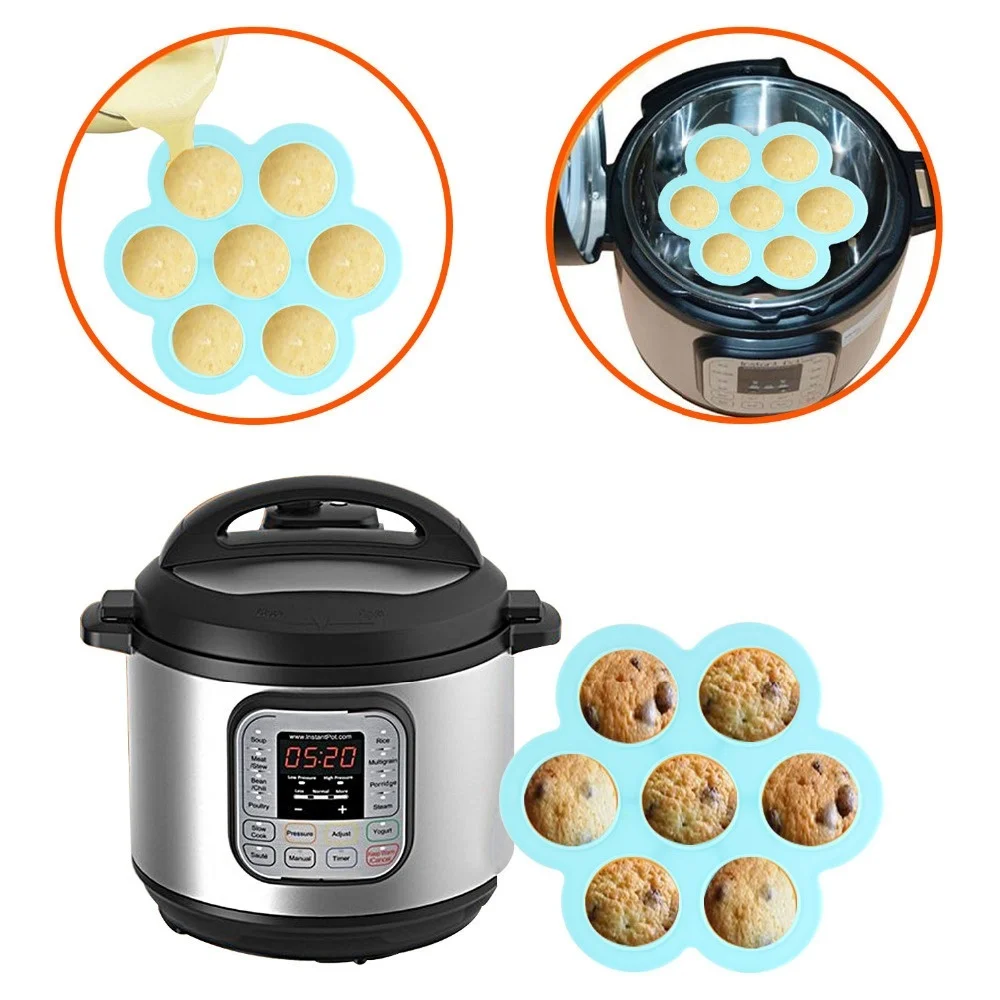 Силиконовые формы для яиц с 7 отверстиями аксессуары мгновенных кастрюль