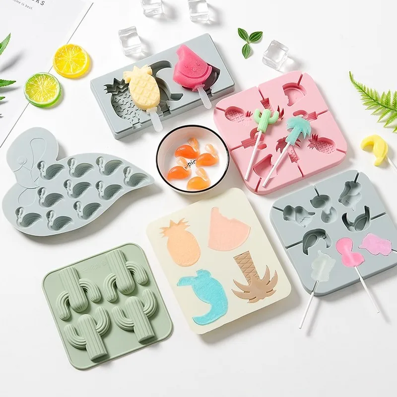 INS ветер кокосовый Фламинго силиконовые формы для торта Пищевой diy леденец кубик