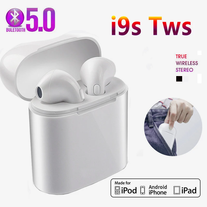 Беспроводные наушники i9s Bluetooth 5 0 спортивные наушники-вкладыши стереозвук