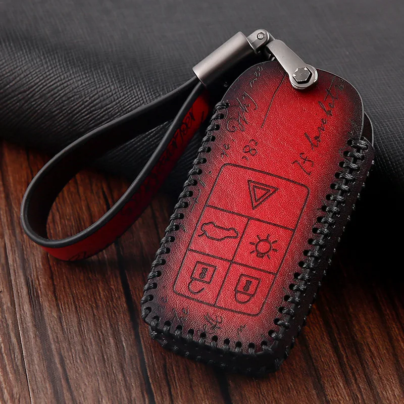 Автомобильные аксессуары чехол из натуральной кожи для автомобильного ключа с