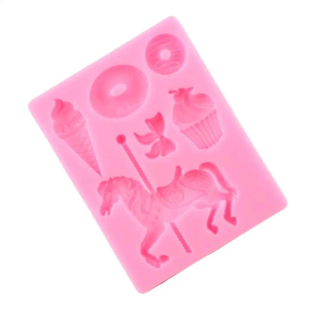 Силиконовая форма в виде карусели инструменты для украшения тортов на день