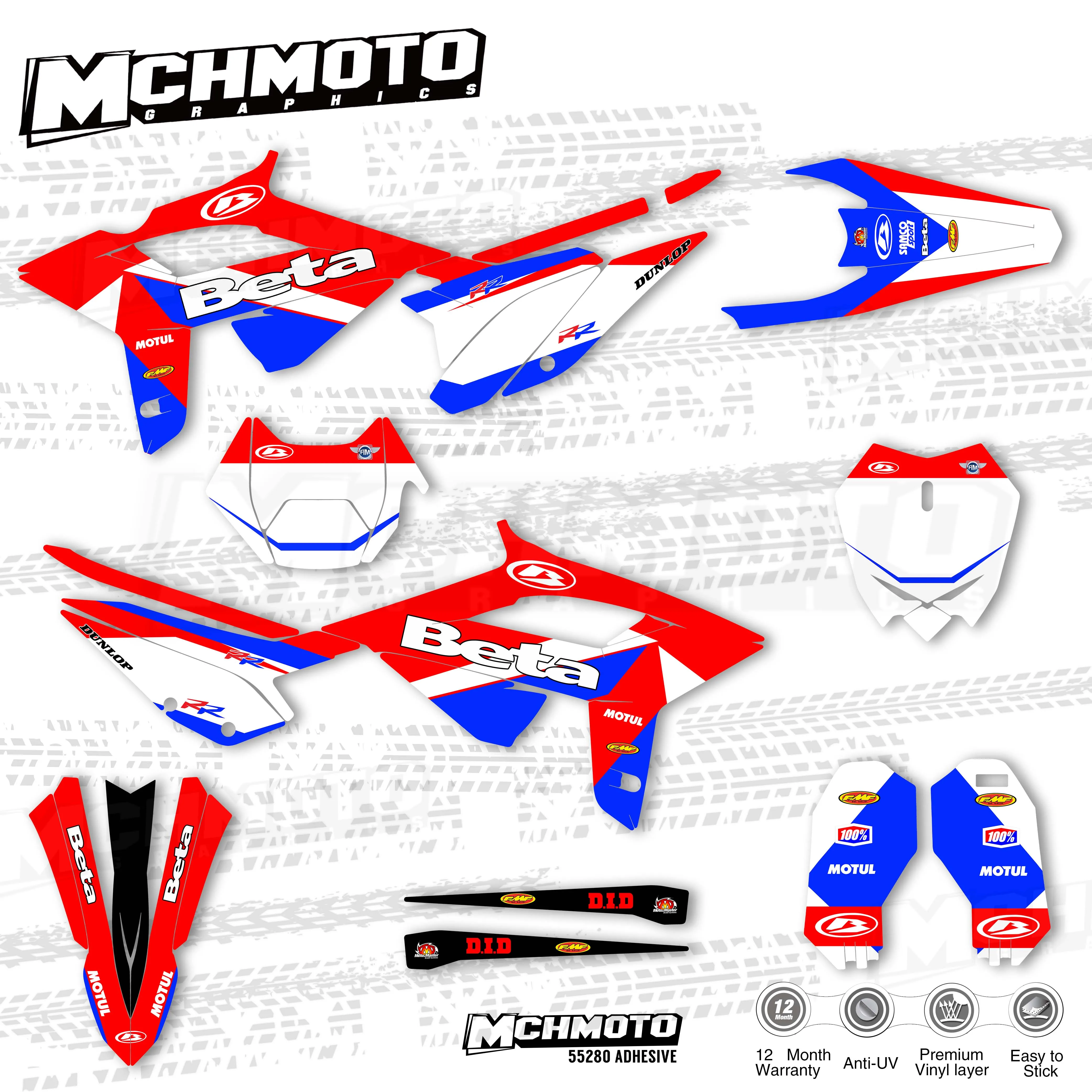 MCHMFG Motorcycle Team Graphic Decal & Sticker Kit For BETA RR 20-22 2020 2021 2022 | Автомобили и мотоциклы