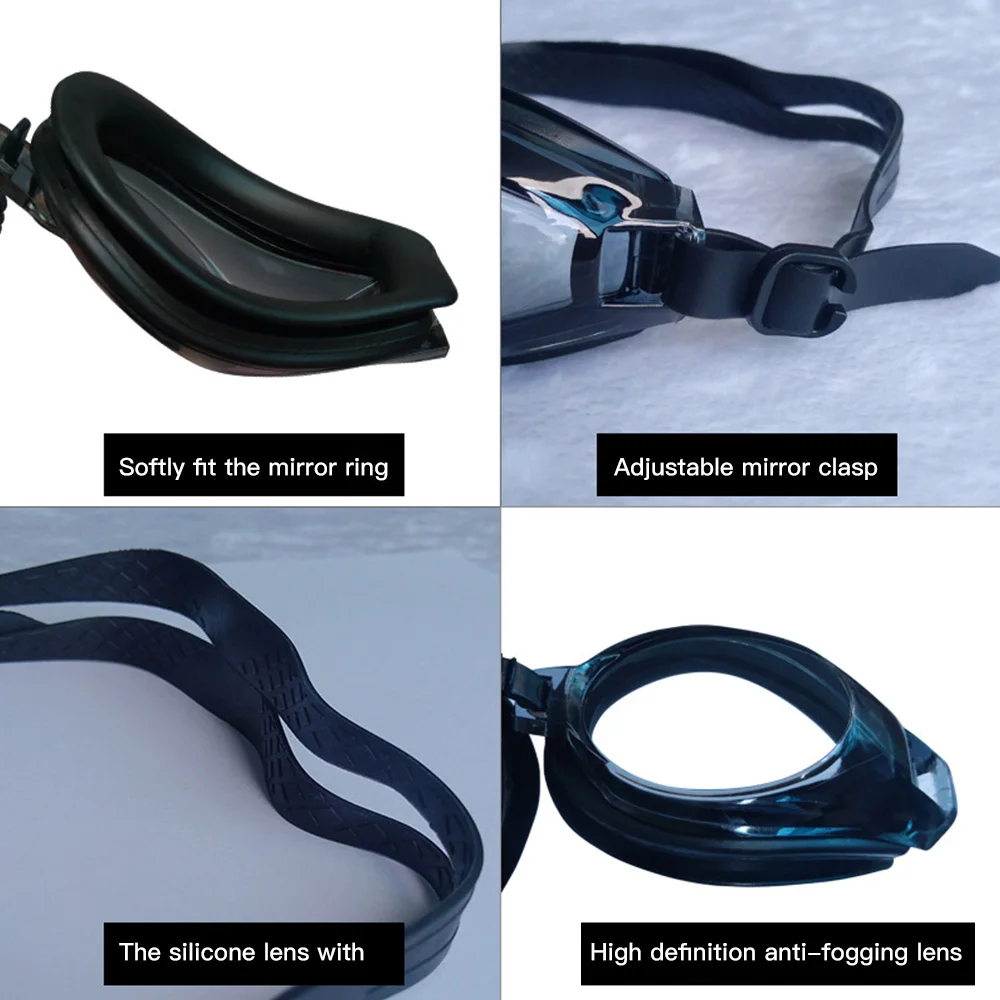 

Swimming Goggles Anti-Fog No Leaking UV Protect Adjustable Waterproof Silicone Mirrored Swim Eyewear for Children