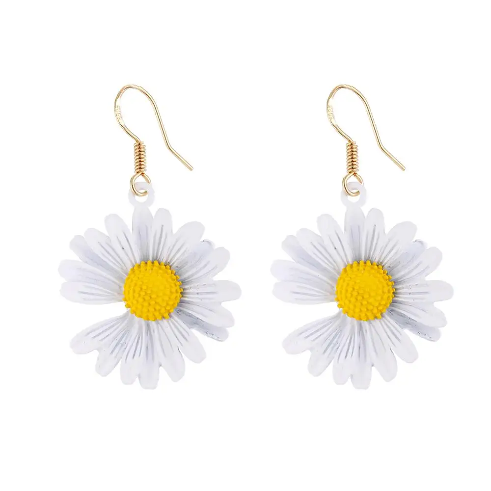 

lureme Lovely Daisy Earrings Dangle for Women and Girls (er006290）
