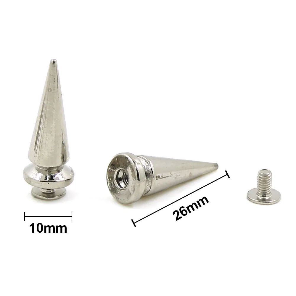 50 шт. конусные заклепки для одежды 10 х26 мм|Заклепки одежды| |