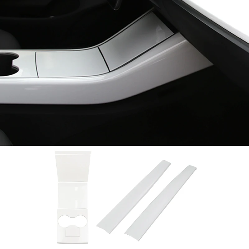 

6PCS Car Console Panel Protector Armrest Box Cover Trim Dashboard Decoration Sticker for Tesla Model 3