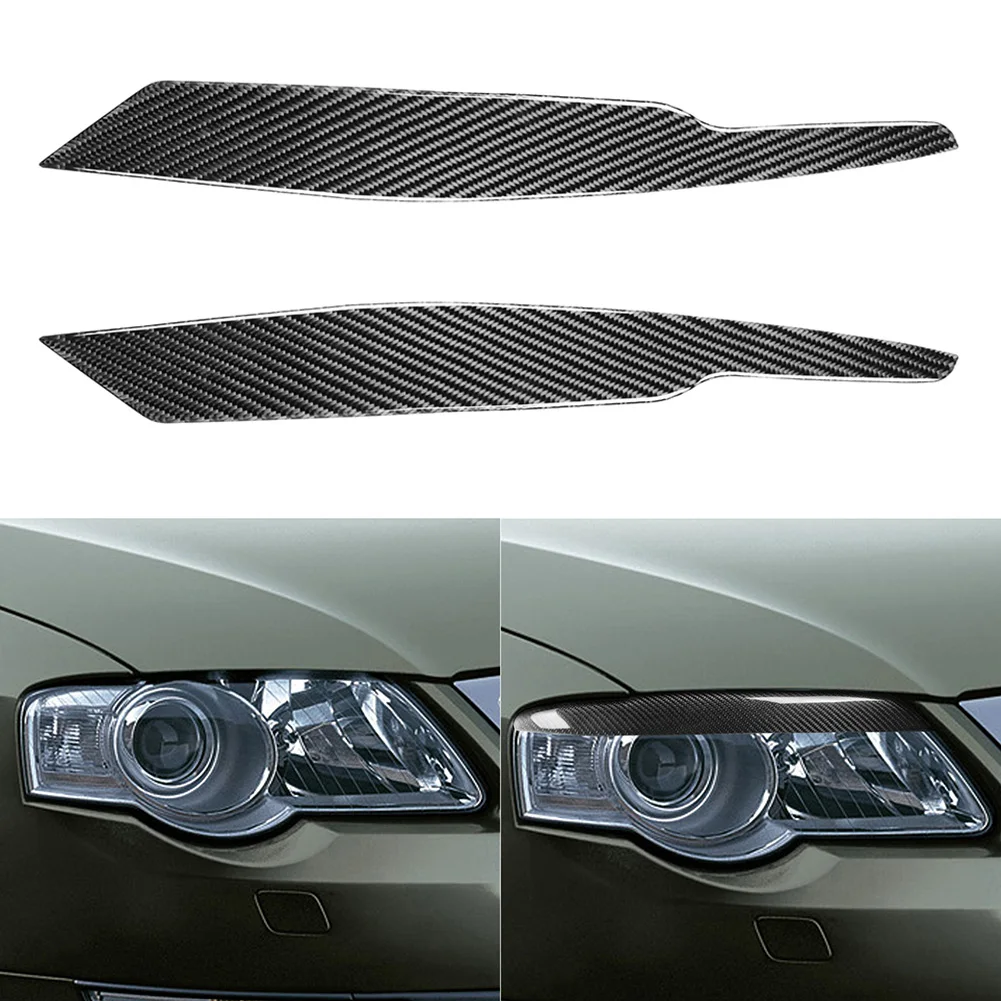 

Anti-ultraviolet Coating Car Exterior Stickers Headlamp Eyebrows Trim Decorative Stickers for VW Passat B6 3C 2005-2010