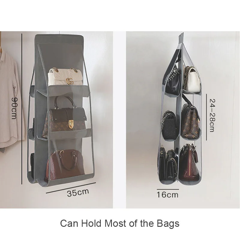Многофункциональная двухсторонняя сумка для хранения 6 сеток дам одежды
