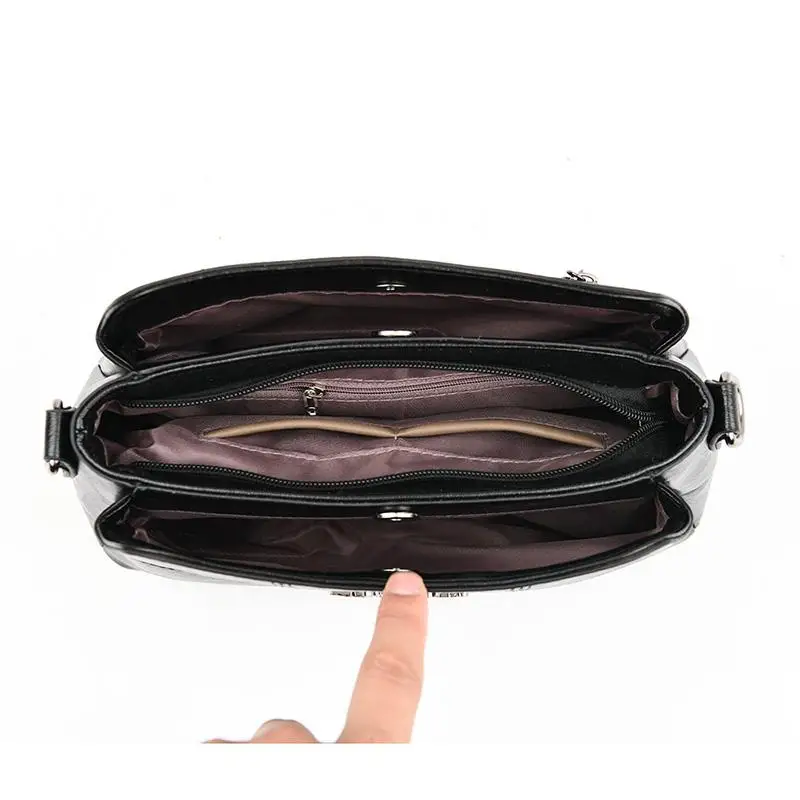 

Classic Plaid Women Shoulder Messenger Bag Quality Leather Subaxillary Small Tote Bag Ladies Simple Pure Color Crossbody Bags