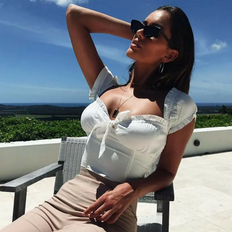 Женский топ с открытыми плечами Bralet пикантная Повседневная Блузка укороченный