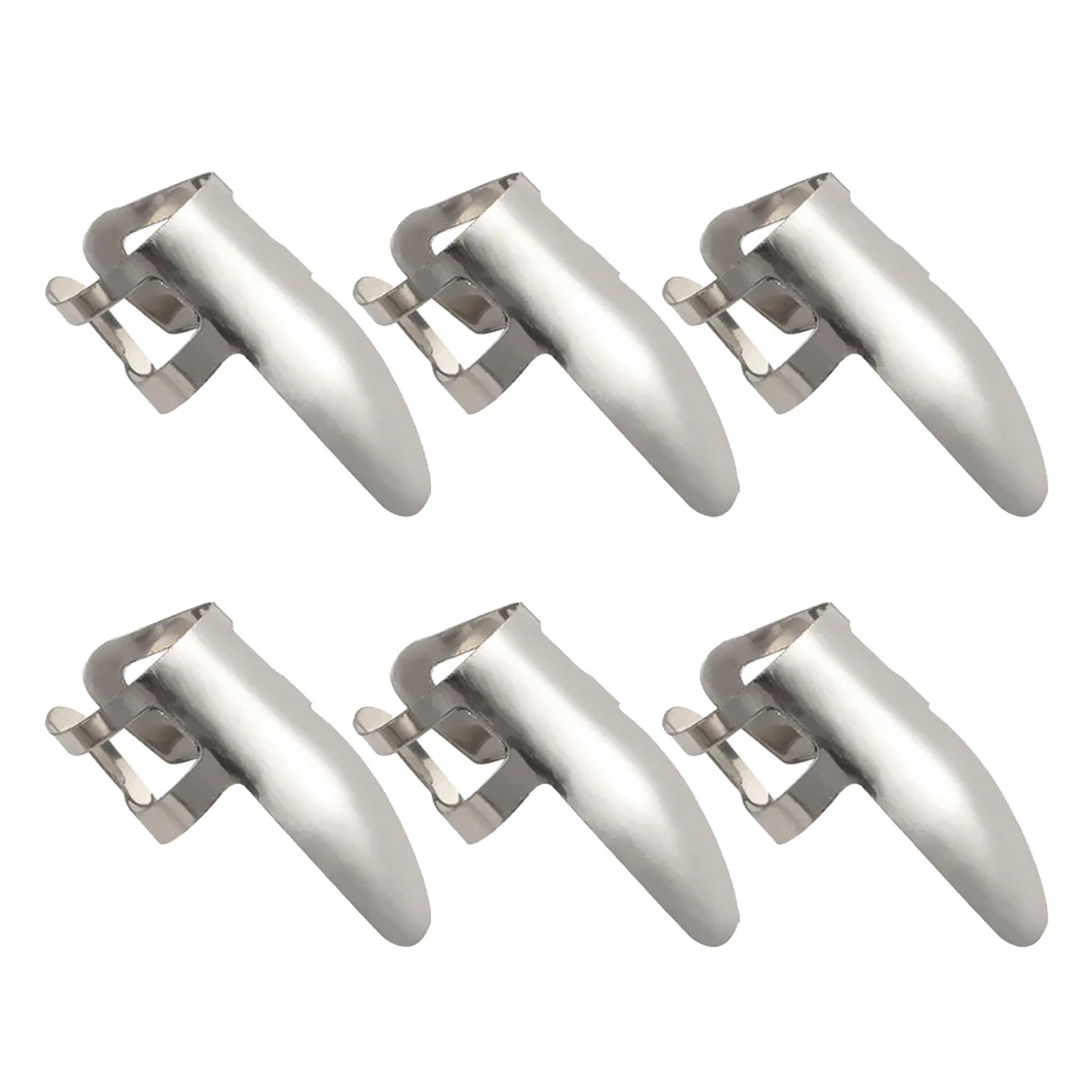 

6 PCS Hot Stainless Steel Finger Picks Plectrums for Guitar Bass Banjo Ukulele