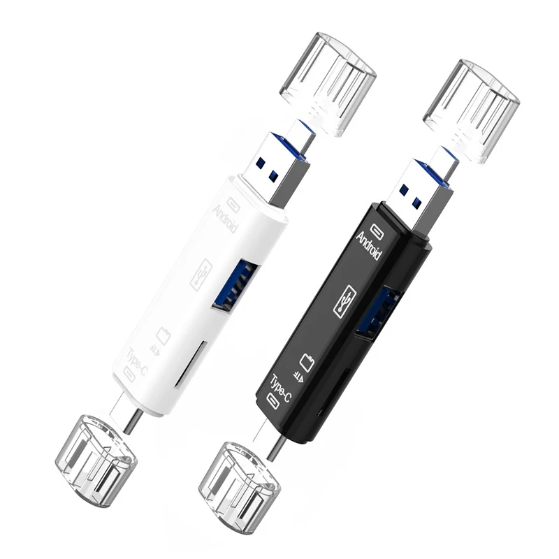 Кардридер 5 в 1 адаптер для карт памяти USB 3 0 Type C Micro Usb Tf аксессуары ноутбуков