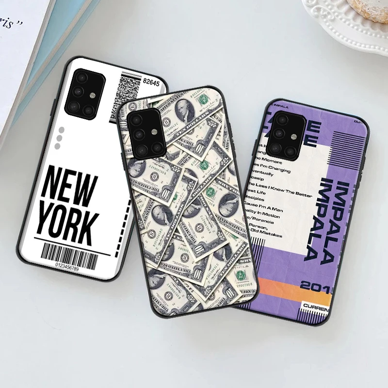 

Funny Stamp Banknote Phone Case For Samsung Galaxy A51 A71 A52 A72 4G 5G Back Cover Funda Coque Soft TPU Cases