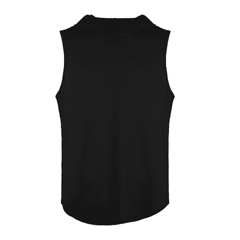 

Summer sports and leisure men's sleeveless hooded running sweater, solid color, cardigan, sweatshirt, running vest, gym clothes