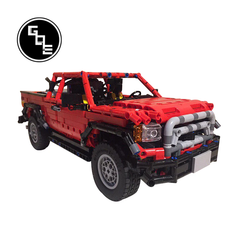 Описание Dacoma 4x4 редукс MOC-25520 четырёхколёсный вагончик с привод строительные