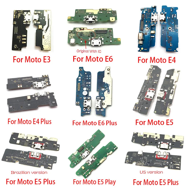 Usb порт для зарядки гибкий кабель Motorola Moto M E3 E4 E4T E5 E6 Play Go Plus X4 E6S микрофон