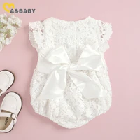 mababy 0 24m newborn infant baby girl romper white lace jumpsuit princess bow sunsuit playsuit costumes birthday costumes