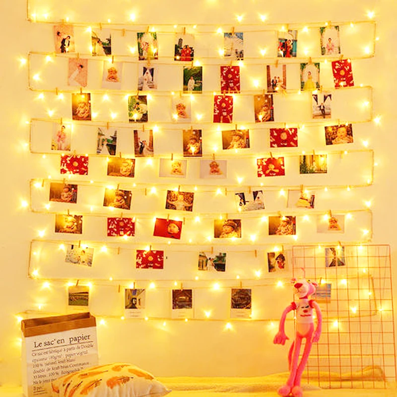 5 м 10 фото клип USB гирлянда гирлянды светодиодные Новое поступление на Новый год