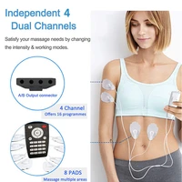 16 modes unit 4 output ems tens unit machine muscle stimulator health care body massage pulse meridians physiotherapy massager