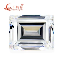 small size white color moissanite baguette shape gem loose stone for jewelry making
