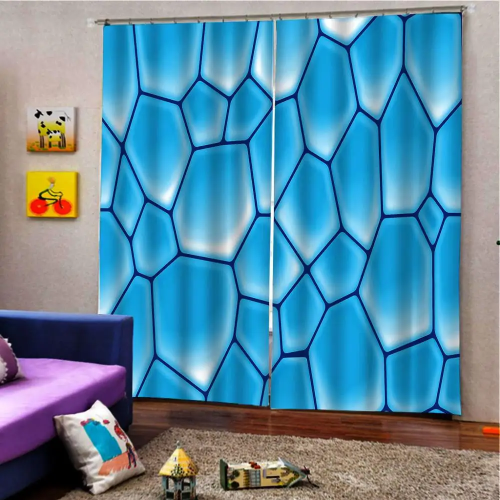 Домашний декор 3D занавески для гостиной затемняющие оконные квадратные фото