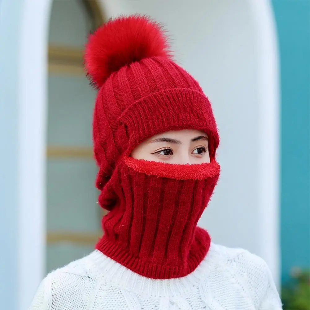 

Winter Hats Knitted Warm Cap Knitted Beanie Hat Women Winter Hat Skin-friendly Convenient Fashion Winter Riding Hats Festival