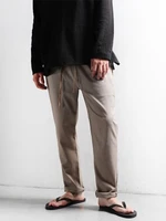 mens casual pants spring and autumn new simple fashion elastic straight pants casual large size roll mouth harlan pants