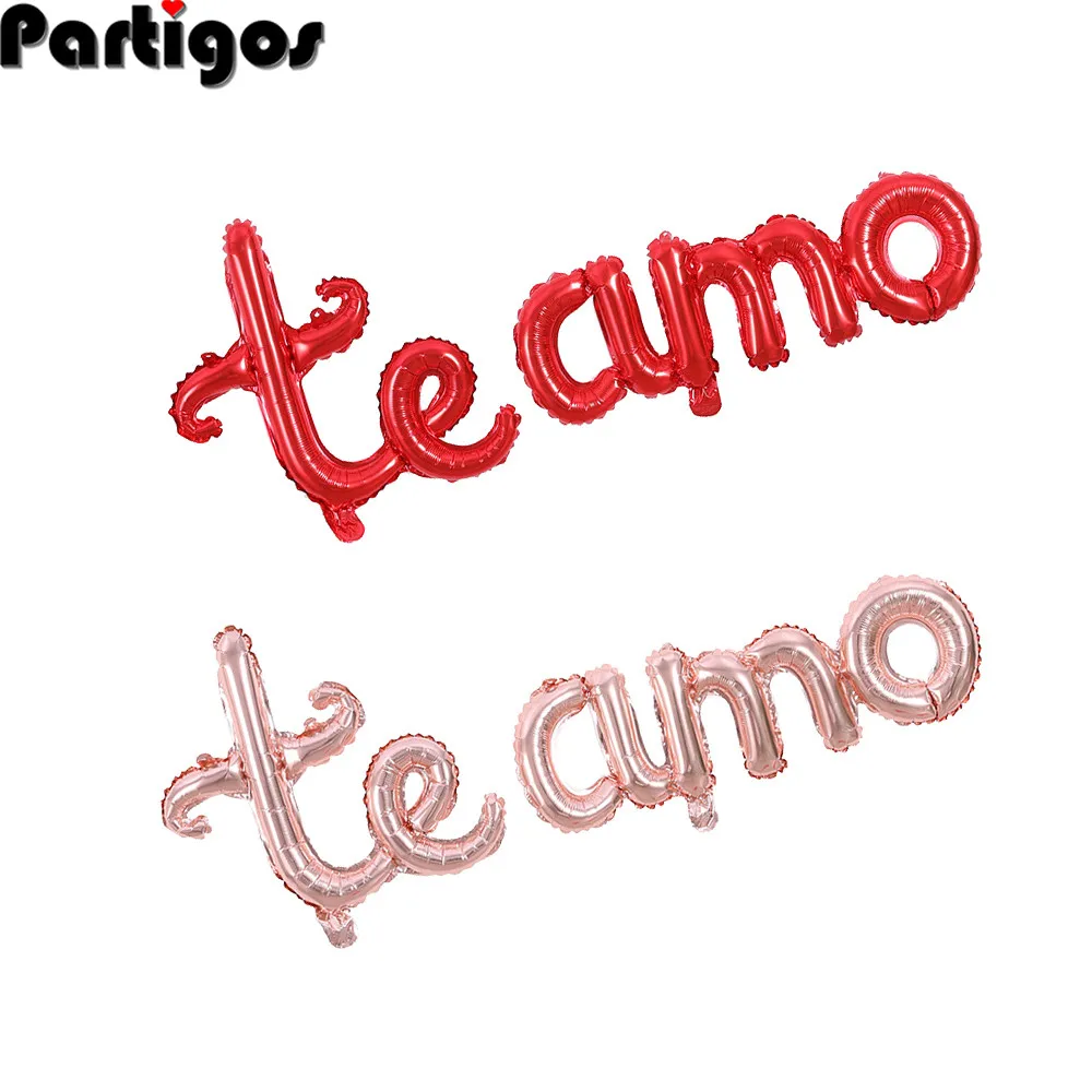 1 комплект Te amo письмо воздушный шар испанский I Love You Фольга баллоны с Днем Святого