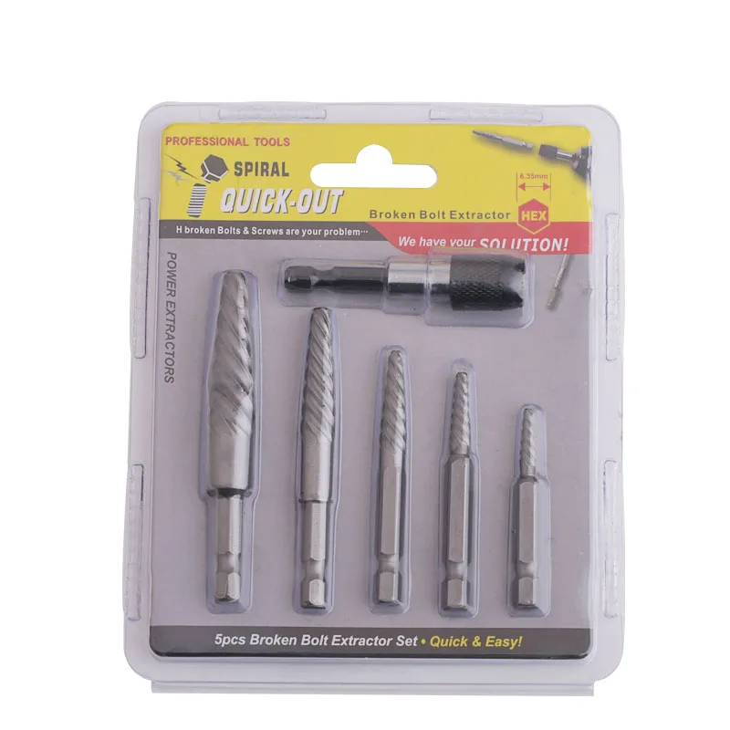 Сломанное винтовое сверло для извлечения поврежденных болтов инструмент