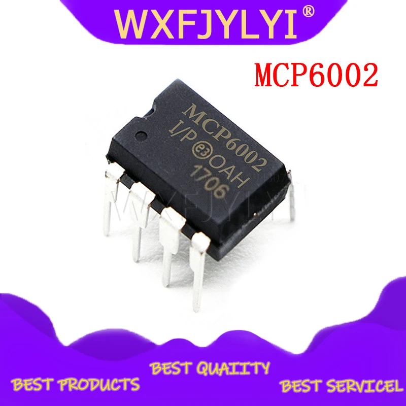 

5pcs/lot MCP6002 MCP6002-I/P 1.8V 1MHz DIP8 dual operational amplifier 100% new original quality assurance
