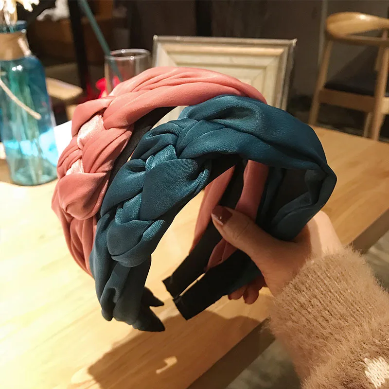 2021 Fashion New Solid Color Cross Knot Headbands For Women Girls Hairbands Sweet Hair Hoop Headwear Accessories |