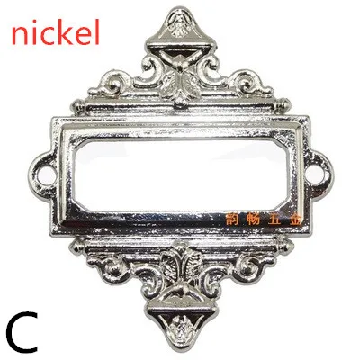 7 5 шт. антикварные резные аксессуары медицина ярлык ящика Pull Frame файл имя держатель для карт блокнот фотоальбом diy deco Аппаратные средства - Цвет: 7