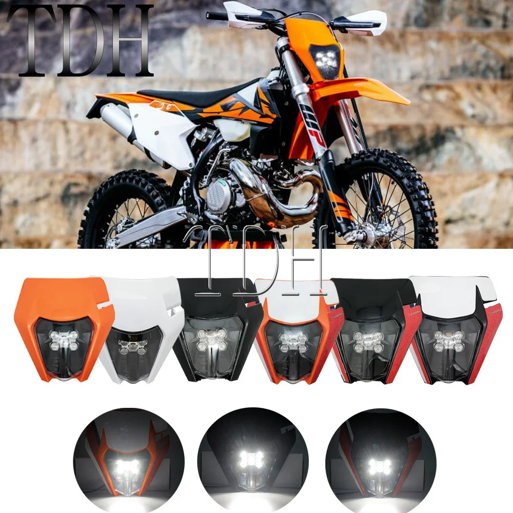 Motocross Motorcycle LED Headlight Headlamp For 125/150/250/300/350/450/530 Six Day SX XC EXC FC FE TE TC FX Enduro Dirt Bike |