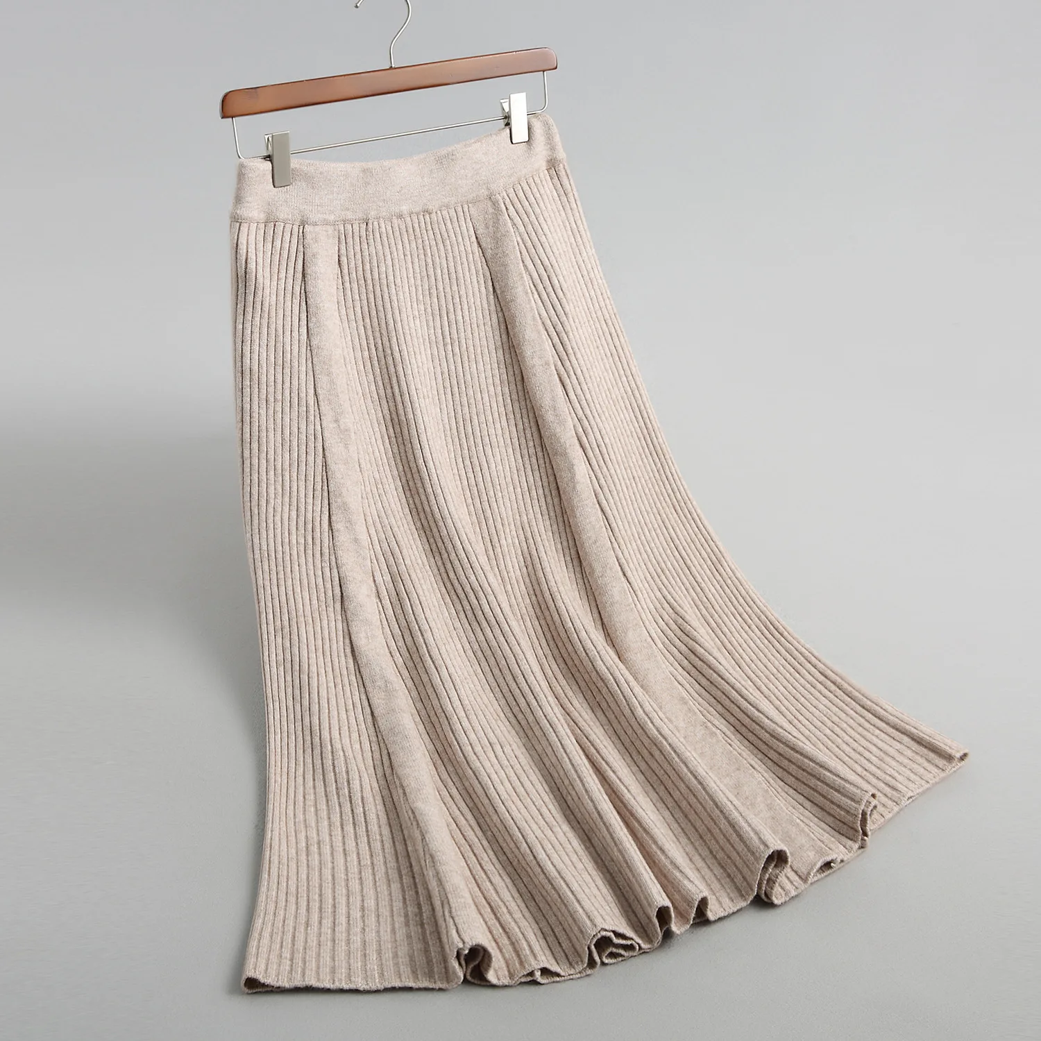 

2020 Autumn Skirts High Waist Knitted A-Line Winter Thick Faldas Jupe Femme Women Long Skirt Saia