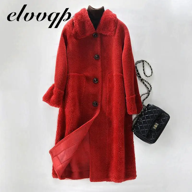 Женское пальто из овечьей шерсти с подкладкой плюшевый ягненок зима 2020 | Женская