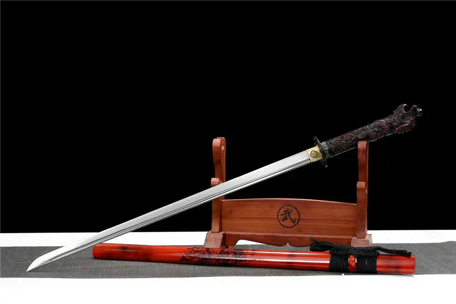 Dragon/Handle Japanese Samurai Sword Katana Spring Steel Sharp Ninja Knife Saber HandMade | Дом и сад